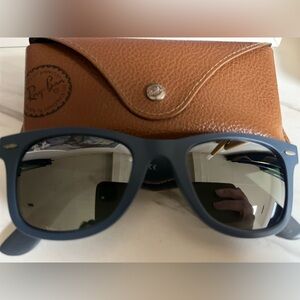 Ray-Ban Dark Gray Sunglasses with Brown Case